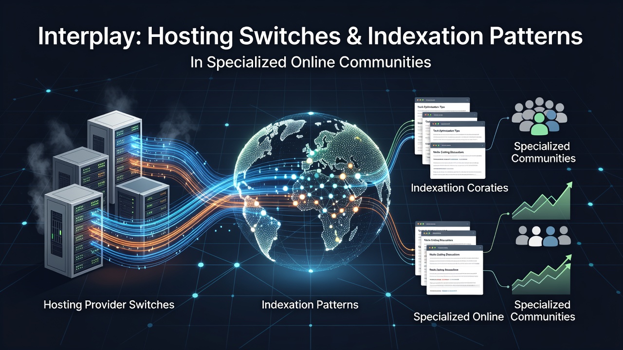 The Interplay Between Hosting Provider Switches and Indexation Patterns in Specialized Online Communities